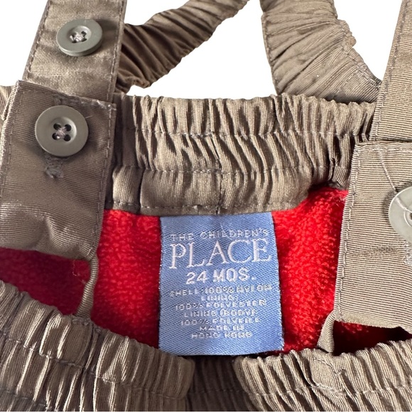 THE CHILDREN’S PLACE Fleece Lined Nylon Snow Pant Overalls - Picture 7 of 7